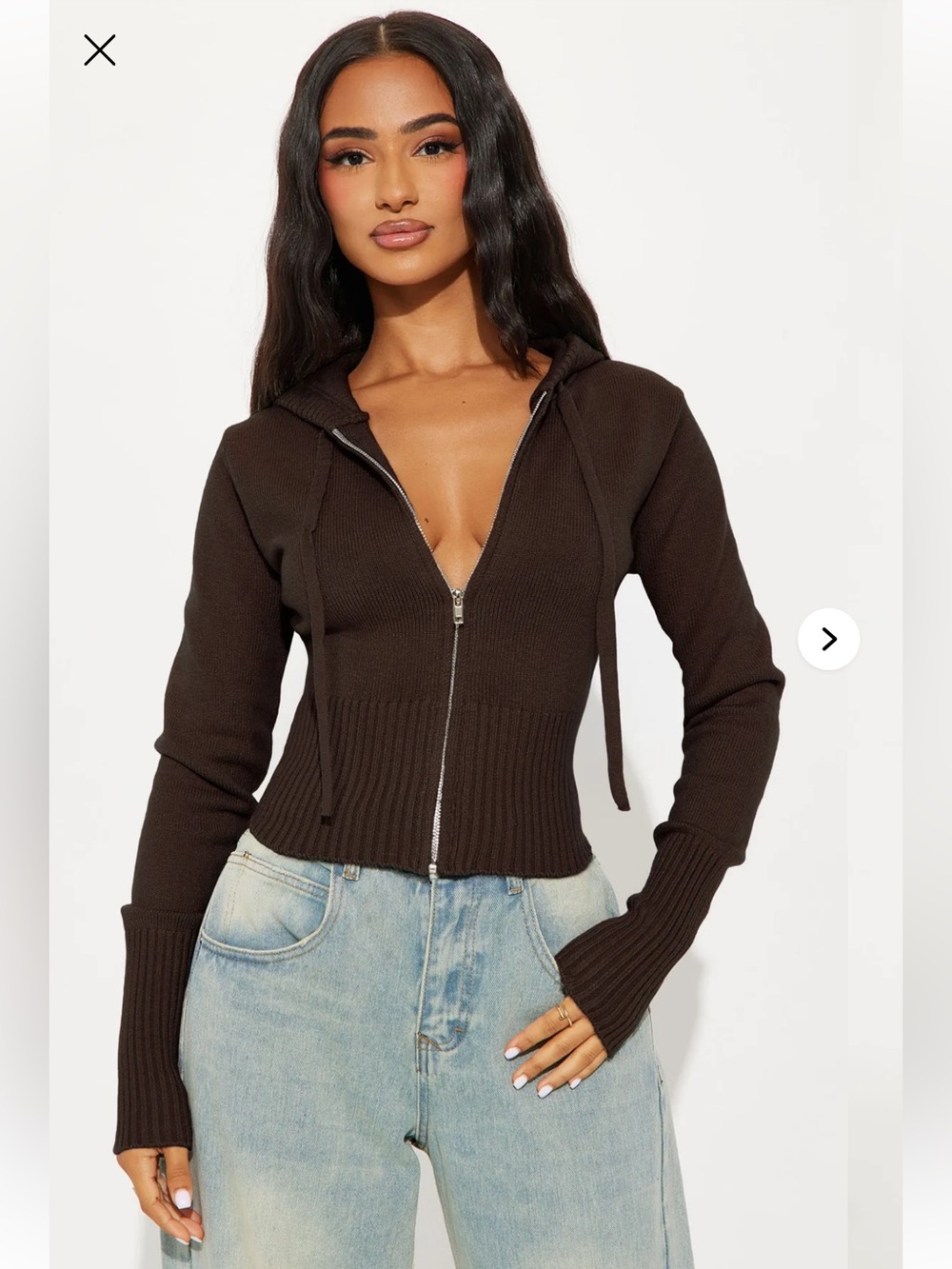 Fashionnova Zip Up Sweater